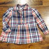 Ralph Lauren Shirts & Tops | Baby Girl Ralph Lauren Plaid 1/4 Button Shirt Size 9m | Color: Black/Pink | Size: 9mb