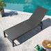 Pellebant Outdoor Aluminum Patio Chaise Lounge Chair Adjustable - N/A Black