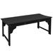 Outsunny Wooden Garden Bench with Slatted Seat Front Porch Bench Black