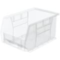 XiKe 30237 AkroBins Plastic Storage Bin Hanging Stacking Containers (9-Inch x 6-Inch x 5-Inch) Clear (12-Pack)