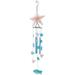 Sunset Vista Designs 92627 Starfish Metal Wind Chime Blue and Pink Glass