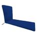 Jordan Manufacturing 74 x 22 Canvas Cobalt Blue Solid Rectangular Outdoor Chaise Lounge Cushion with Ties