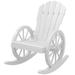 SYTHERS Outdoor Rocking Chair Solid Wooden Garden Porch Rocking Chair Holds Up to 250 lbs Weather Resistant Finish White