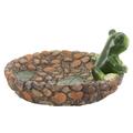 Resin Crafts Decor Delicate Frog Statue Home Bird Feeders for Outdoors Decorations Astheticroom Garden Sculpture