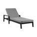 Cayman Outdoor Patio Adjustable Chaise Lounge Chair in Aluminum with Grey Cushions