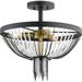3 Light Semi-Flush Mount With Traditional Inspirations 15 Inches Tall By 16 Inches Wide Kichler Lighting 52049Bkt