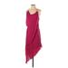 Haute Hippie Cocktail Dress - High/Low: Burgundy Dresses - Women's Size X-Small