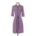 Laundry by Shelli Segal Casual Dress - Shirtdress: Purple Dresses - Women's Size 2