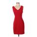 Banana Republic Factory Store Cocktail Dress - Sheath: Red Solid Dresses - Women's Size 0 Petite