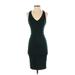 Ali & Jay Cocktail Dress - Bodycon Plunge Sleeveless: Green Solid Dresses - Women's Size X-Small