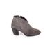 Paul Green Ankle Boots: Gray Print Shoes - Women's Size 4 - Almond Toe