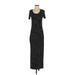 Ellen Tracy Casual Dress - Sheath Scoop Neck Short sleeves: Black Color Block Dresses - Women's Size 2