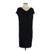 Eileen Fisher Casual Dress - Shift Cowl Neck Short sleeves: Black Dresses - Women's Size X-Small