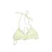 Victoria's Secret Swimsuit Top Ivory Print Halter Swimwear - Women's Size Small Petite