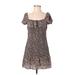 Wild Fable Casual Dress: Brown Print Dresses - Women's Size Small