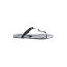 MICHAEL Michael Kors Flip Flops: Gray Print Shoes - Women's Size 9 - Open Toe
