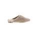 RAYE Mule/Clog: Slip-on Stacked Heel Casual Ivory Print Shoes - Women's Size 7 1/2 - Almond Toe