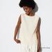 Women's Pleated Sleeveless T-Shirt | Off White | Small | UNIQLO US
