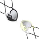 Collier de chat en acier inoxydable Yinyang pour femme bijoux de couple coeur brisé rond