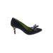 Shoes of Prey Heels: Pumps Stilleto Cocktail Black Print Shoes - Women's Size 37.5 - Pointed Toe