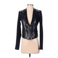 Elie Tahari Blazer Jacket: Black Brocade Jackets & Outerwear - Women's Size 0