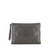 Bottega Veneta Leather Clutch: Gray Bags
