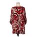 Johanna Ortiz x H&M Casual Dress - Mini: Burgundy Tropical Dresses - Women's Size X-Large