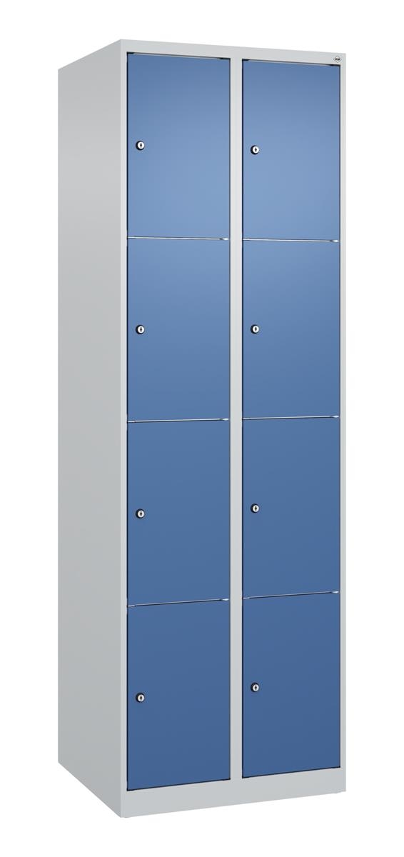 C+P Schließfachschrank Classic PLUS, 2 Abteile, 1850x600x500mm, 7035/5023 Image