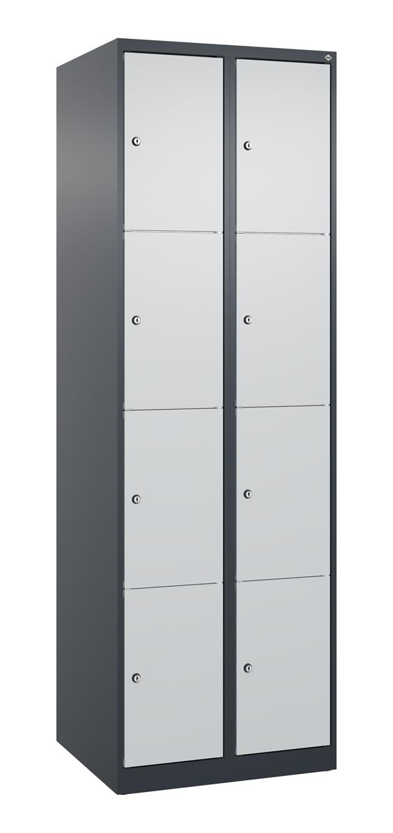 C+P Schließfachschrank Classic PLUS, 2 Abteile, 1850x600x500mm, 7016/7035 Image