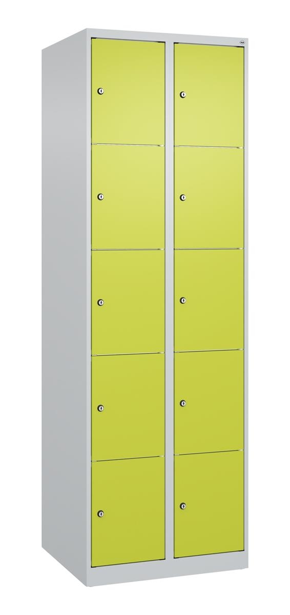 C+P Schließfachschrank Classic PLUS, 2 Abteile, 1850x600x500mm, 7035/0024 Image