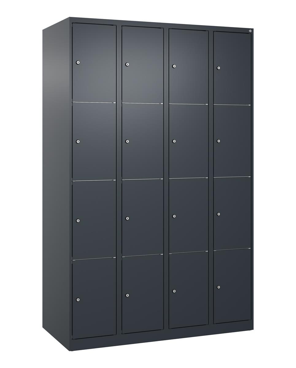 C+P Schließfachschrank Classic PLUS, 4 Abteile, 1850x1200x500mm, 7016/7016 Image