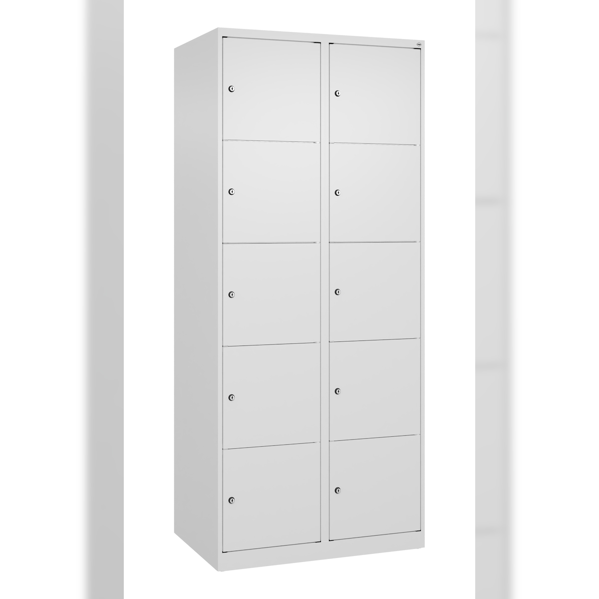 C+P Schließfachschrank Classic PLUS, 2 Abteile, 1850x800x500mm, 9016/9016 Image