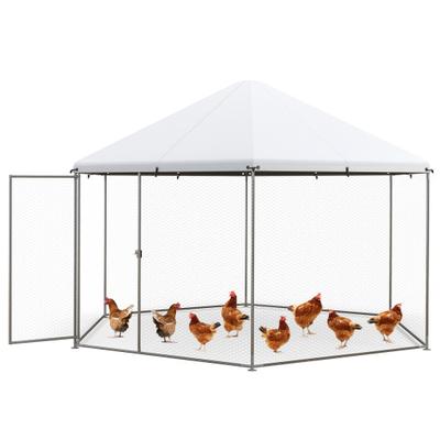 Costway 13FT Large Metal Hexagonal Chicken Coop wi...