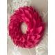 Felt leaf wreath Fushia pink 40cm joy in a wreath