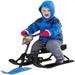 KARMAS PRODUCT Snow Racer Sled with Steering Wheel/Bicycle Handle and Twin Brakes Kids Teens Winter Sport Ski Sled Slider Board for Downhill and Uphill