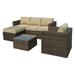 W Unlimited Mia Collection 4 Piece Outdoor Wicker Conversation Set