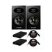 M-Audio BX8 Graphite 8-Inch Active Studio Monitor (Pair) with Isolation Pads and Speakers Cables