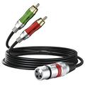 XLR To Dual RCA Plug Audio Cable 2RCA To XLR Male/Female Stereo Hifi Splitter Patch Cable Connector Line