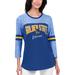 Women's G-III 4Her by Carl Banks Royal Golden State Warriors Play the Game 3/4-Sleeve T-Shirt