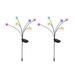 HOMEMAXS 2 Sets of Solar Stake Light Garden Solar Powered Lamp Yard Lawn Stake Lamp Solar Light(6 Bulbs)