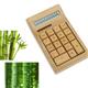 SagaSave 18 Keys Bamboo Calculator Dual Power Solar Energy and Button Battery Daily Financially Count