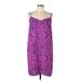 Ann Taylor Casual Dress - Slip dress: Purple Snake Print Dresses - Women's Size 12