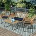 Costaelm Belize 4-Piece Outdoor Patio Conversation Sofa Set Navy Blue