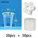 100 Pcs Hydroponic Growing Kit Include 50 Pcs Hydroponic Plant Replacement Basket Plant Growing Containers and 50 Pcs for Grow Sponges Compatible with Hydroponic Growing System