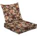 2-Piece Deep Seating Cushion Set madhubani chinz Abstract shirting Ikat block batik print patola Outdoor Chair Solid Rectangle Patio Cushion Set