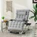 ECOPATIO 500LB Oversized Zero Gravity Chair XXL Set of 1 Outdoor Folding Adjustable Recliner with Cushion Gray