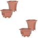 4 Pcs Indoor Plants Houseplant Pots Terracotta Pots with Holes for Orchids Modern Succulent Flowerpot Succulent Bonsai Pots Succulent Plant Nursery Planters Terracotta Plant Pots Container Ceramics