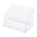 NUOLUX Clear Acrylic Business Case Holder Desktop 2-Tier Note Display Stand Cards Organizer