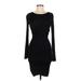 Emilio Pucci Casual Dress - Bodycon: Black Solid Dresses - Women's Size 6