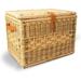 Deep Wicker Storage Trunk Large 24 In L X 17 In W X 17.5 In H Sandstone